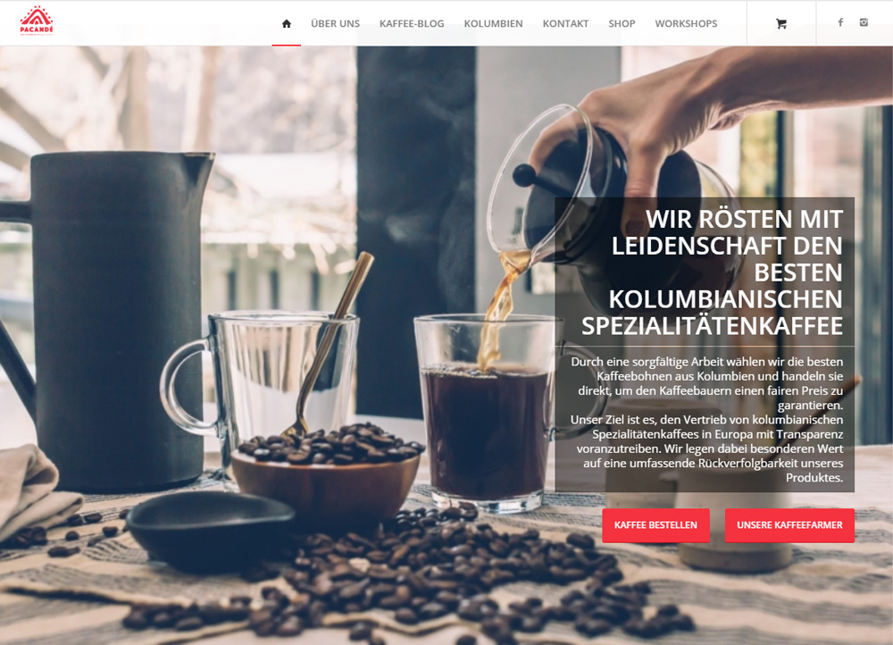 Pacandé WEBサイト